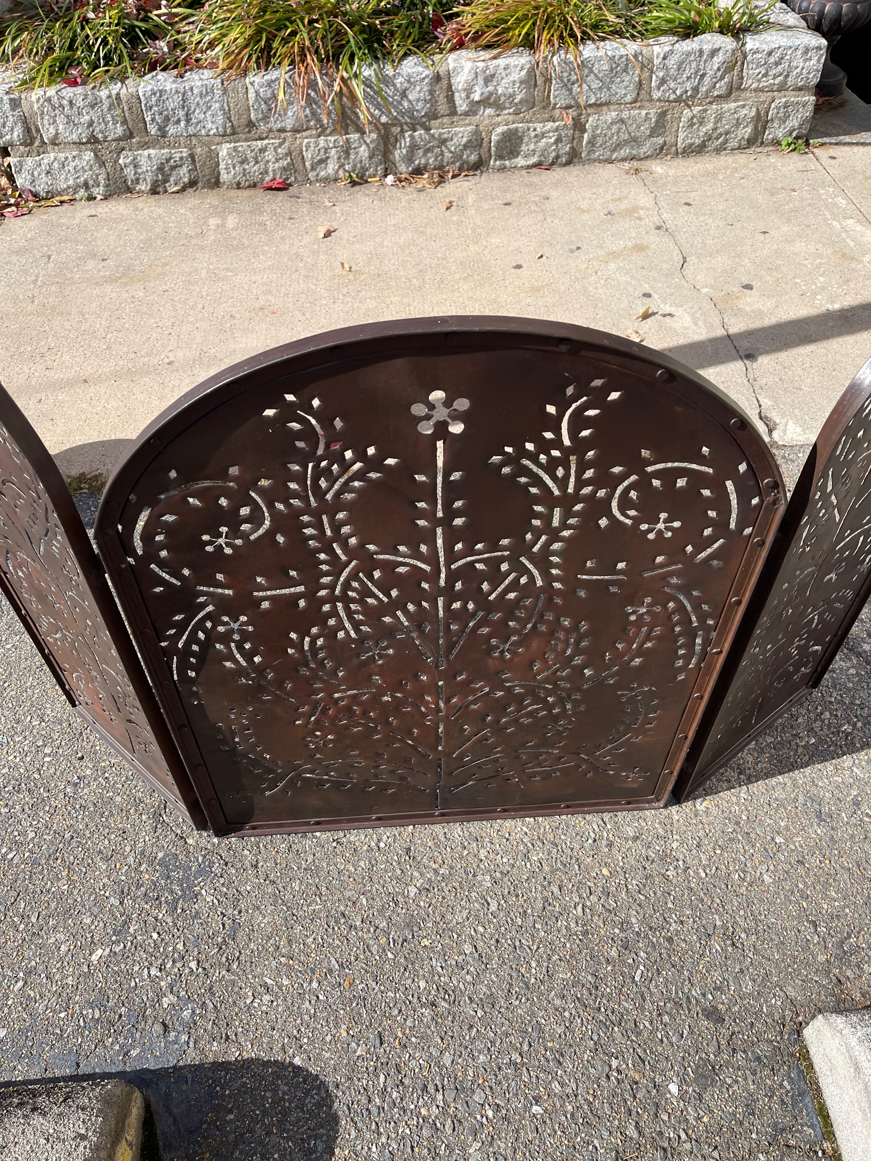 Punched Metal Fire Screen