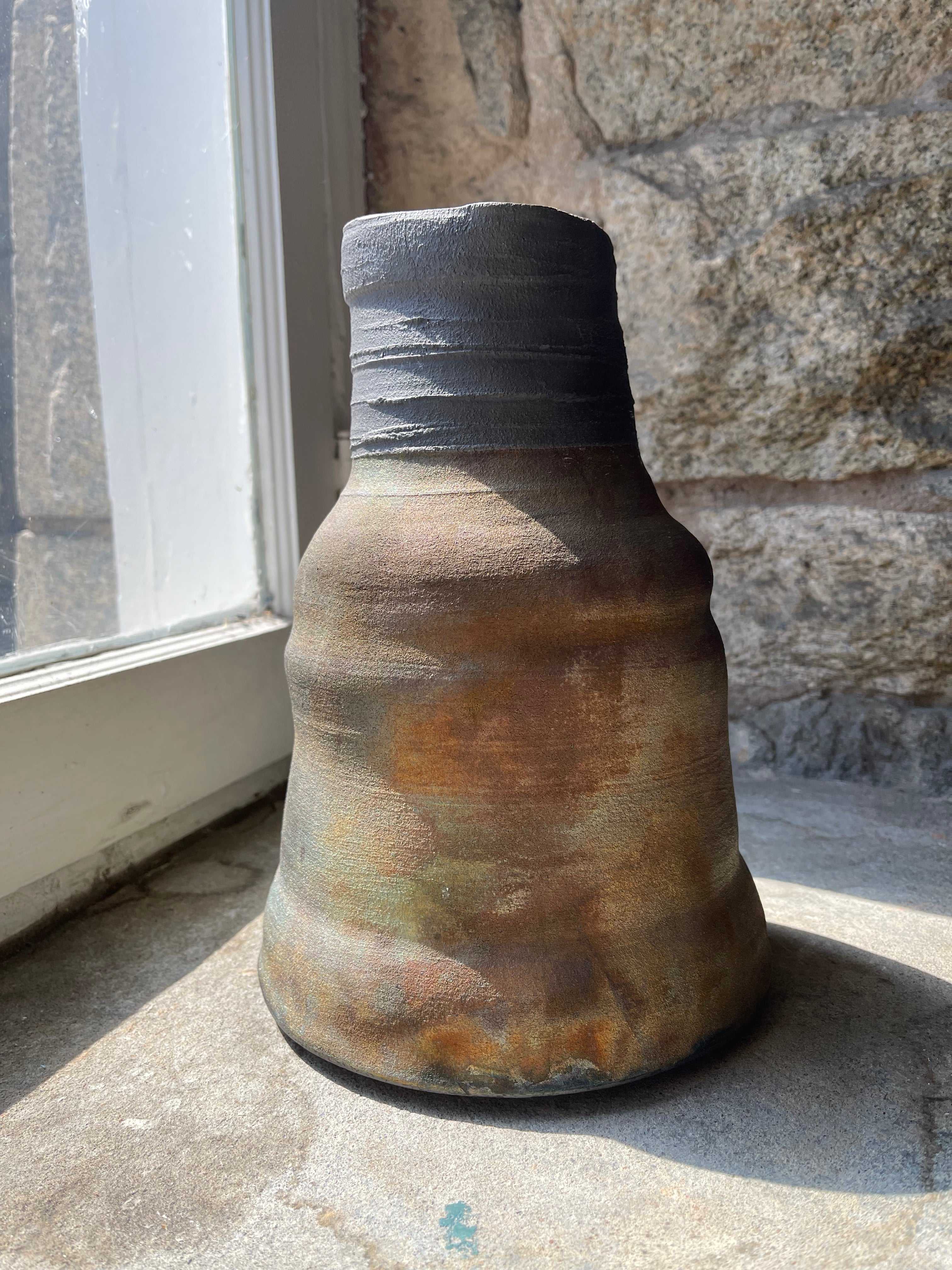 Iridescent Earthenware Vase