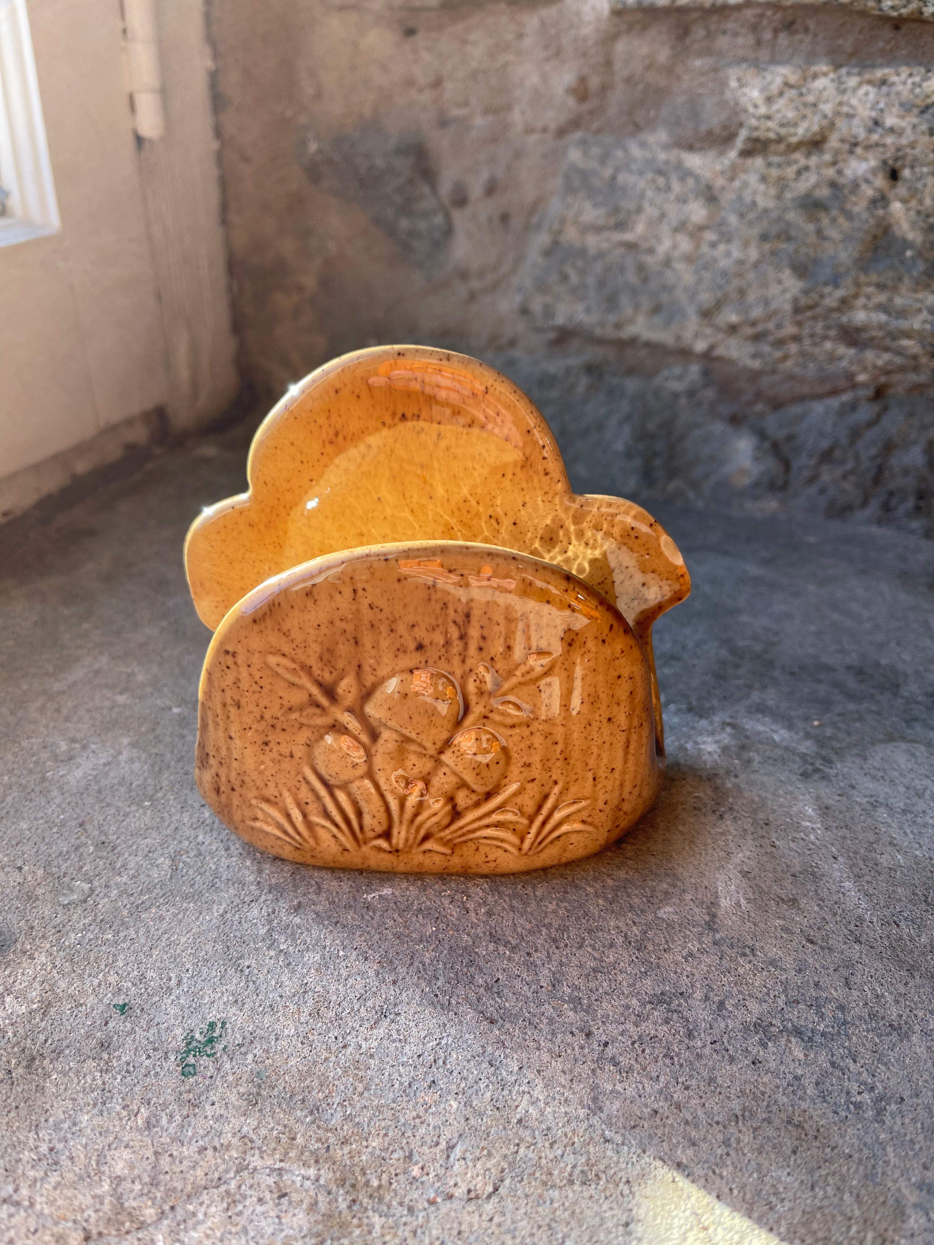 Ceramic Mushroom Napkin Holder