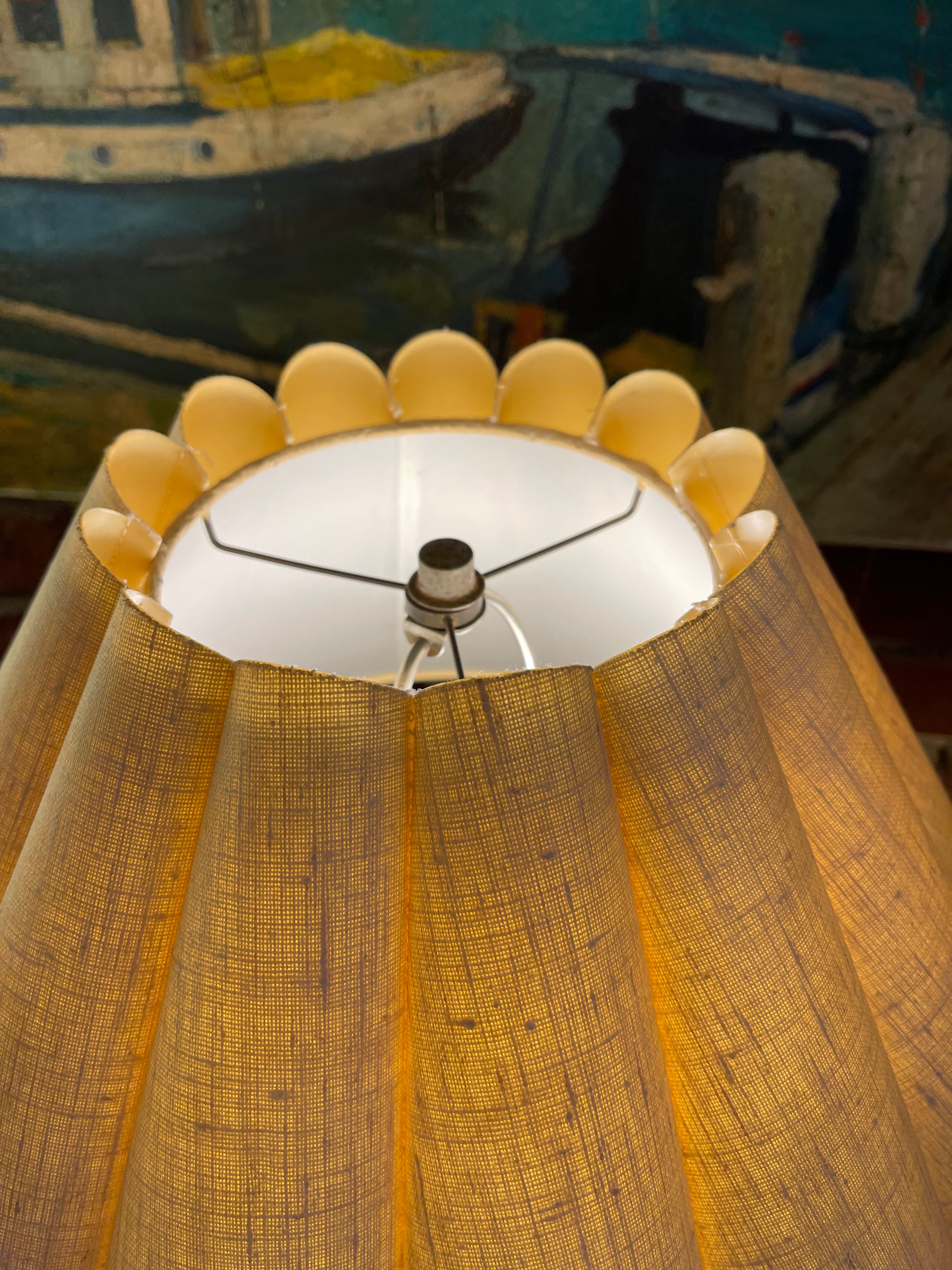 Large Round Pottery Lamp