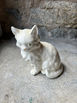 White Ceramic Cat