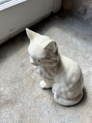 White Ceramic Cat