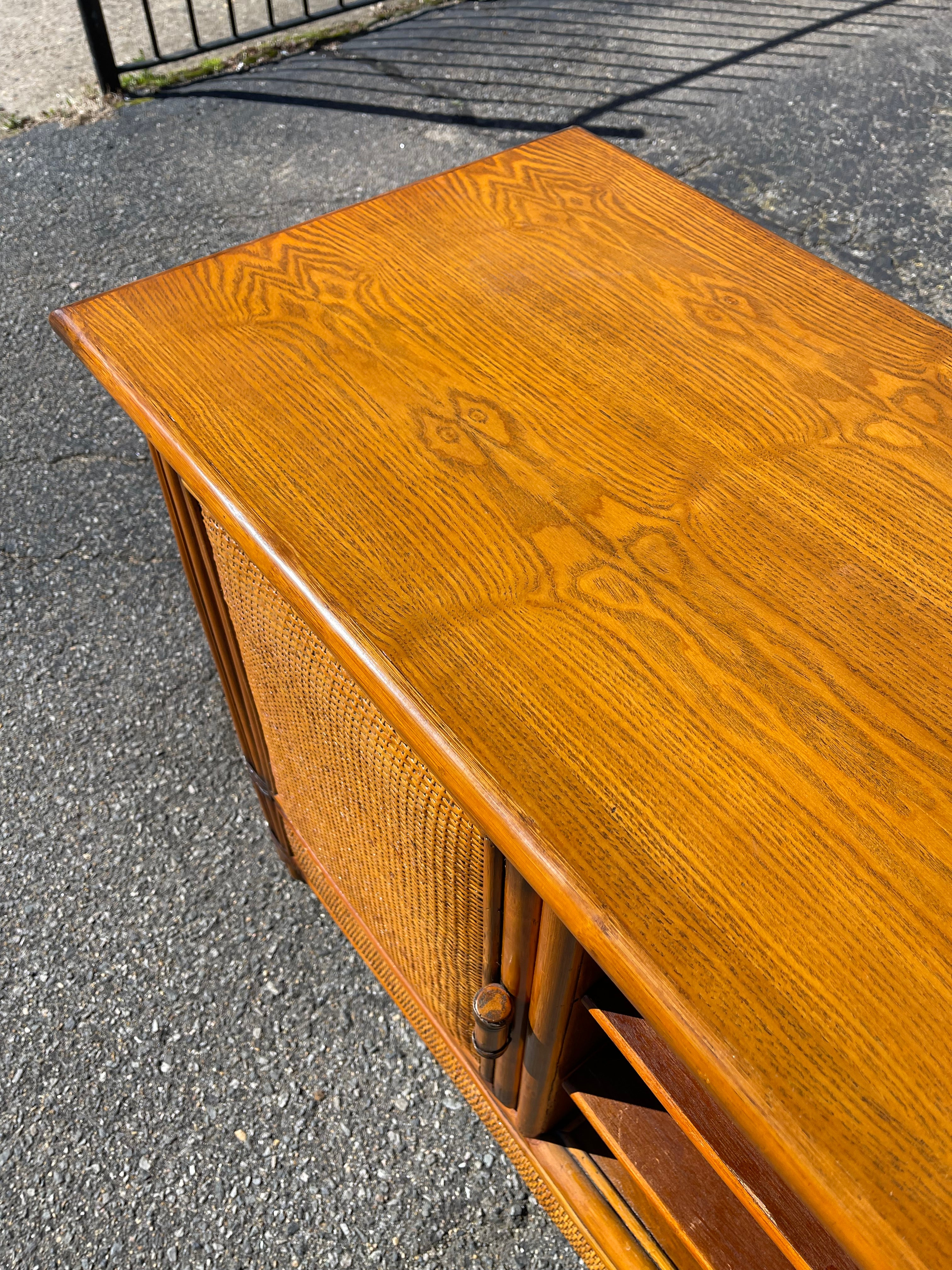 Rattan & Wood Sideboard