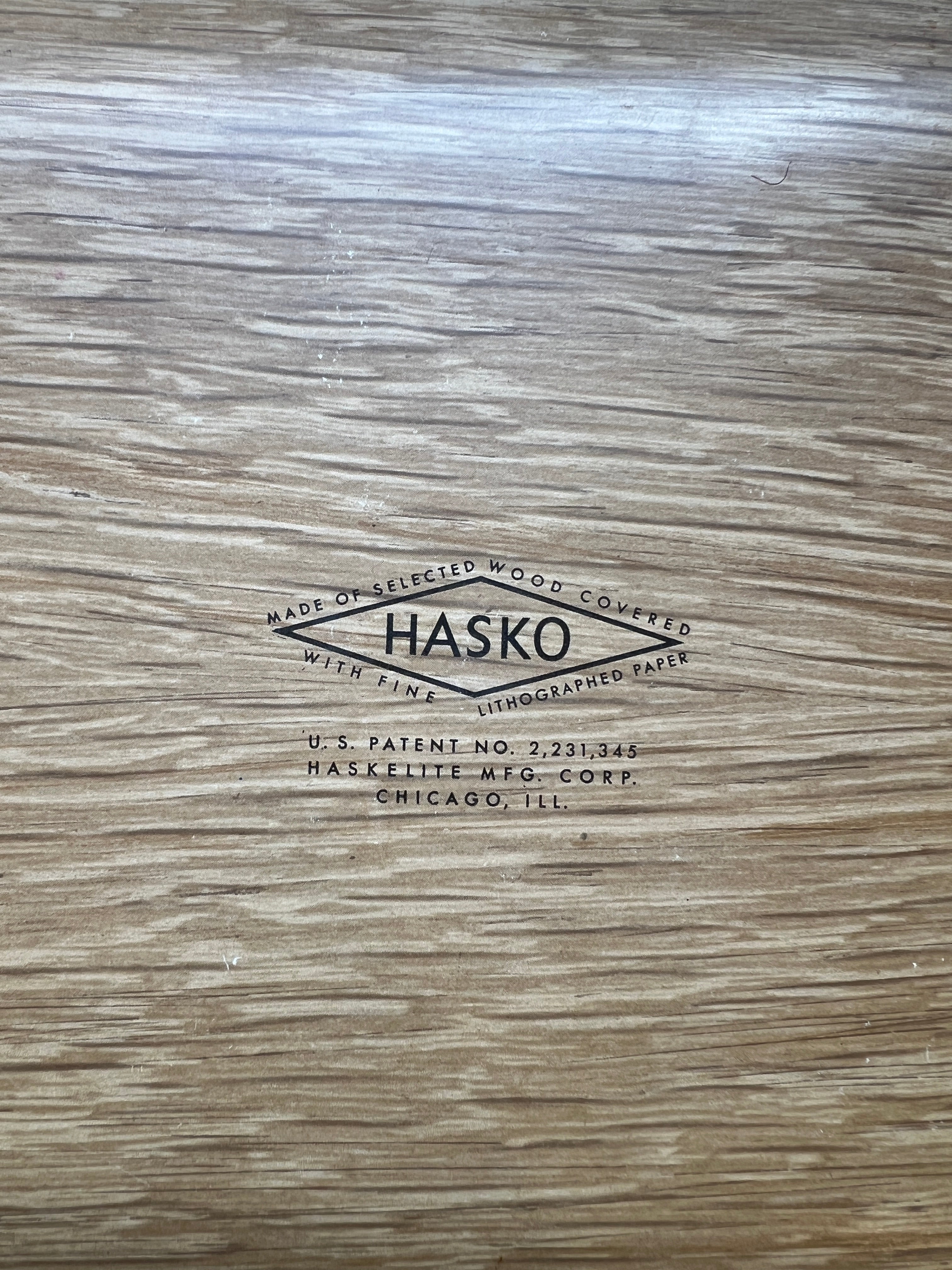 Hasko Wooden and Floral Tray