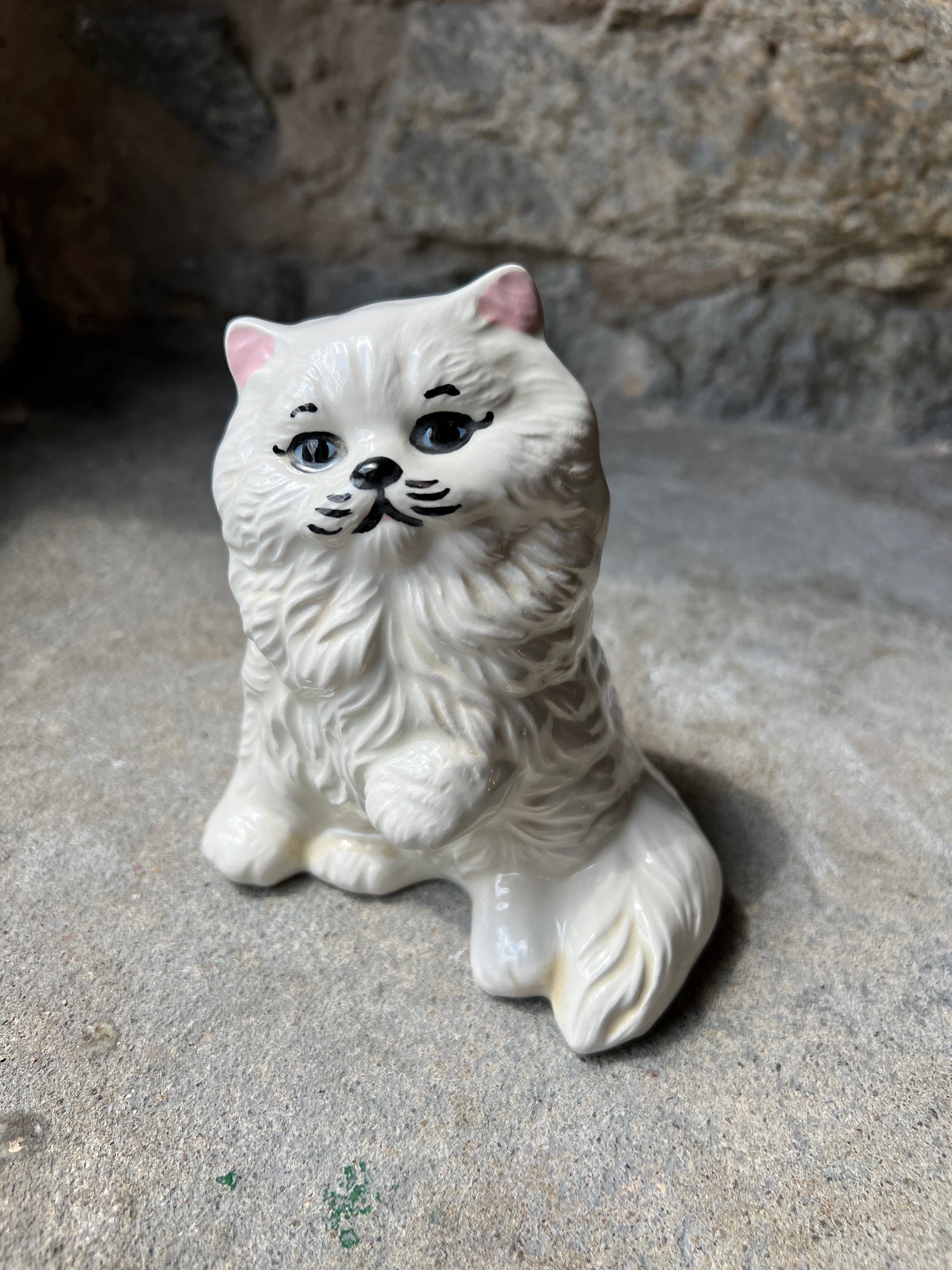 GomDung Couple outlet Ceramic Cat Decor For Home , Persian Cat, Cat Miniature Figurine, Standing Cat