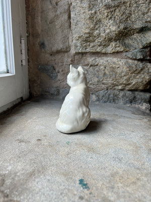 White Ceramic Cat