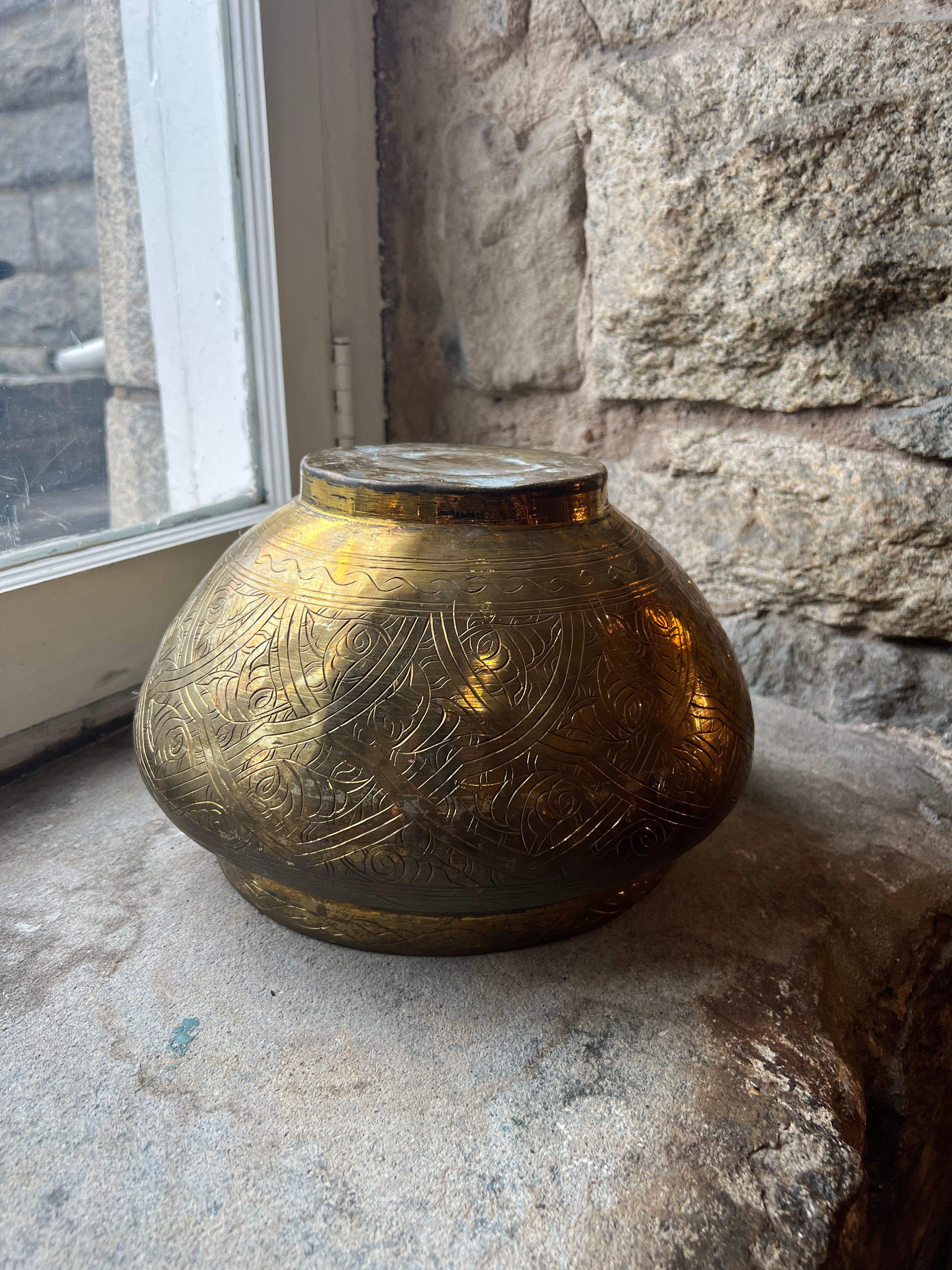 Etched Brass Planter
