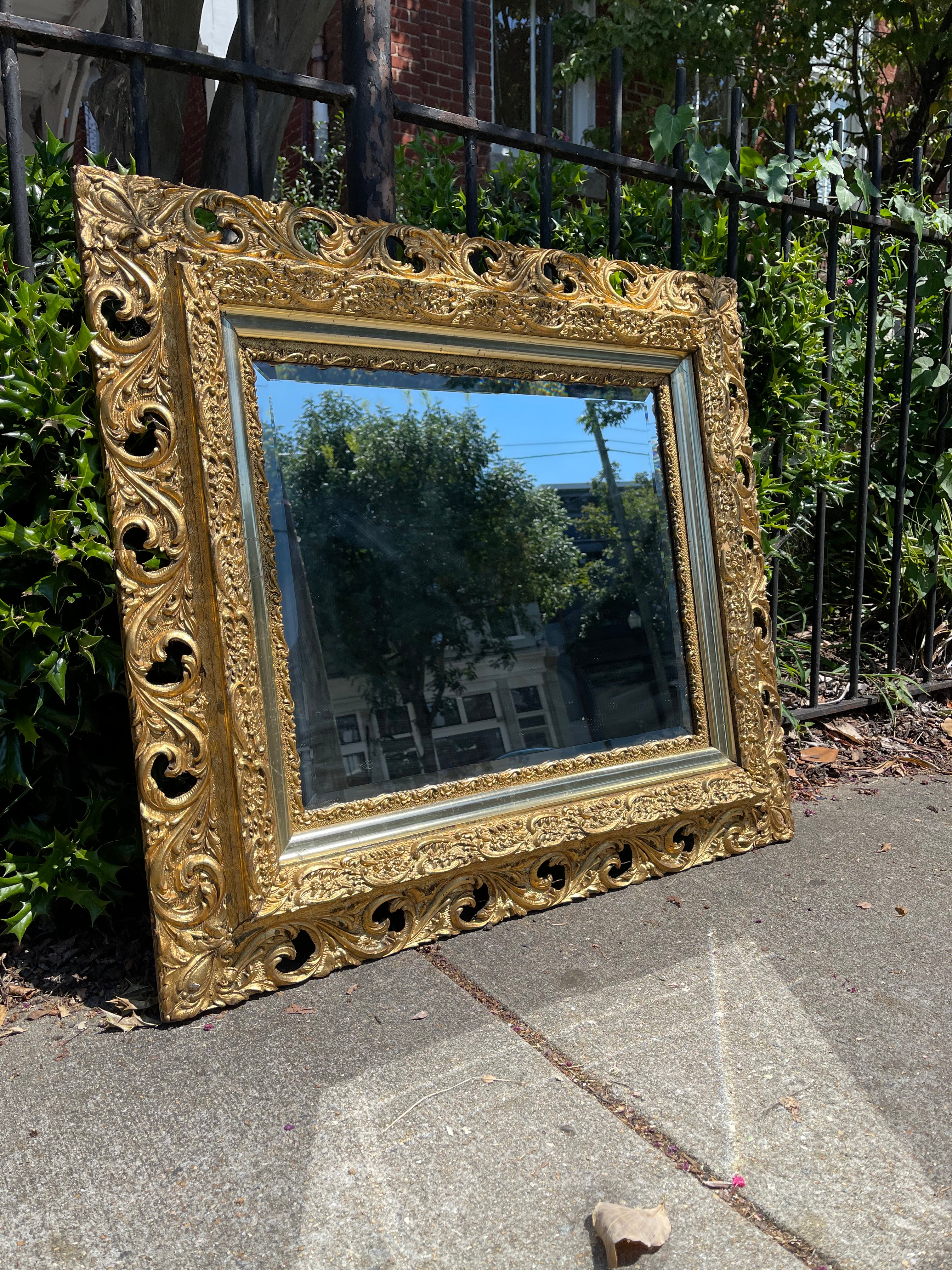 Antique Ornate Gilt Mirror