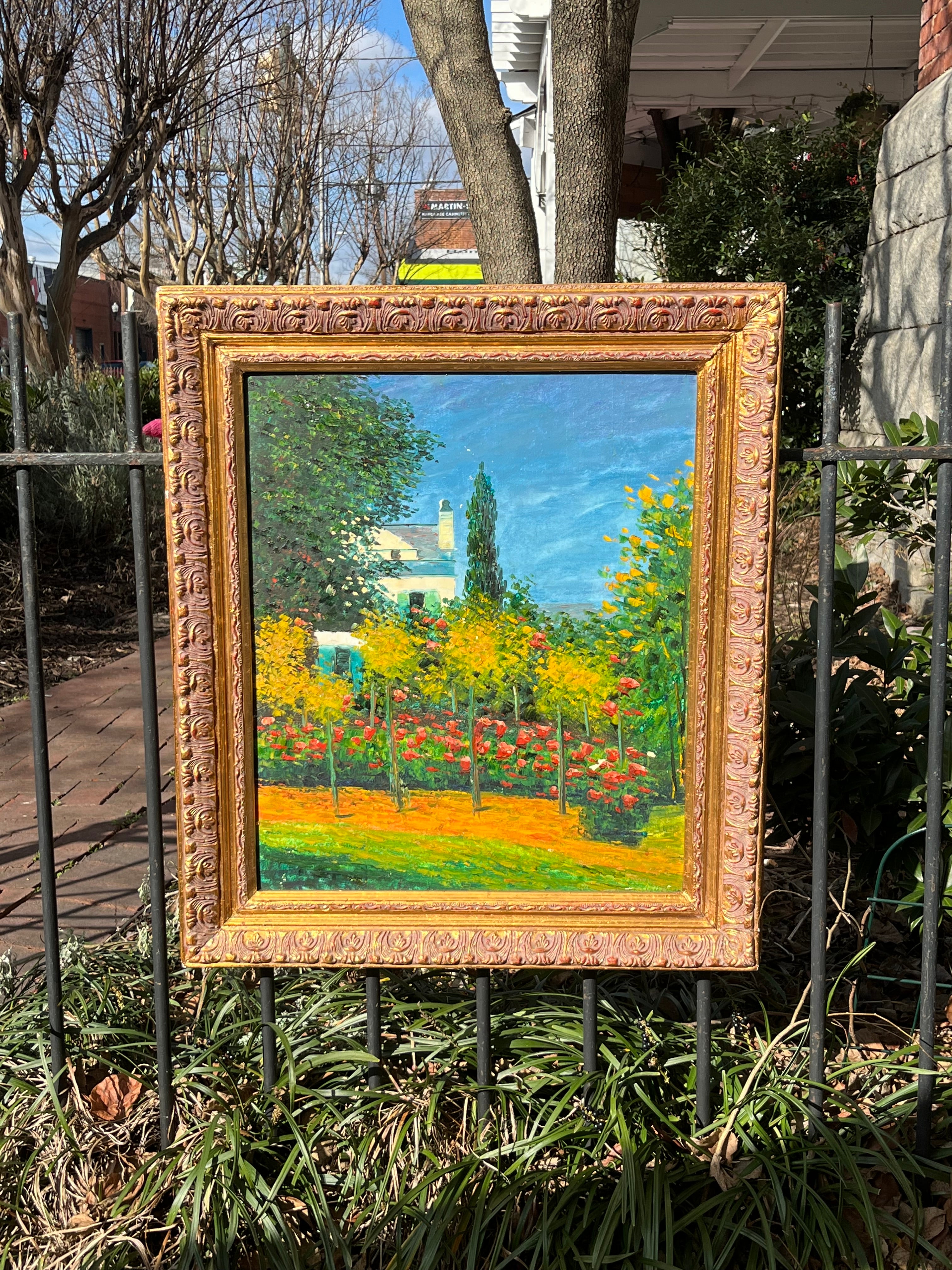 Vivid Impressionist Orchard Painting
