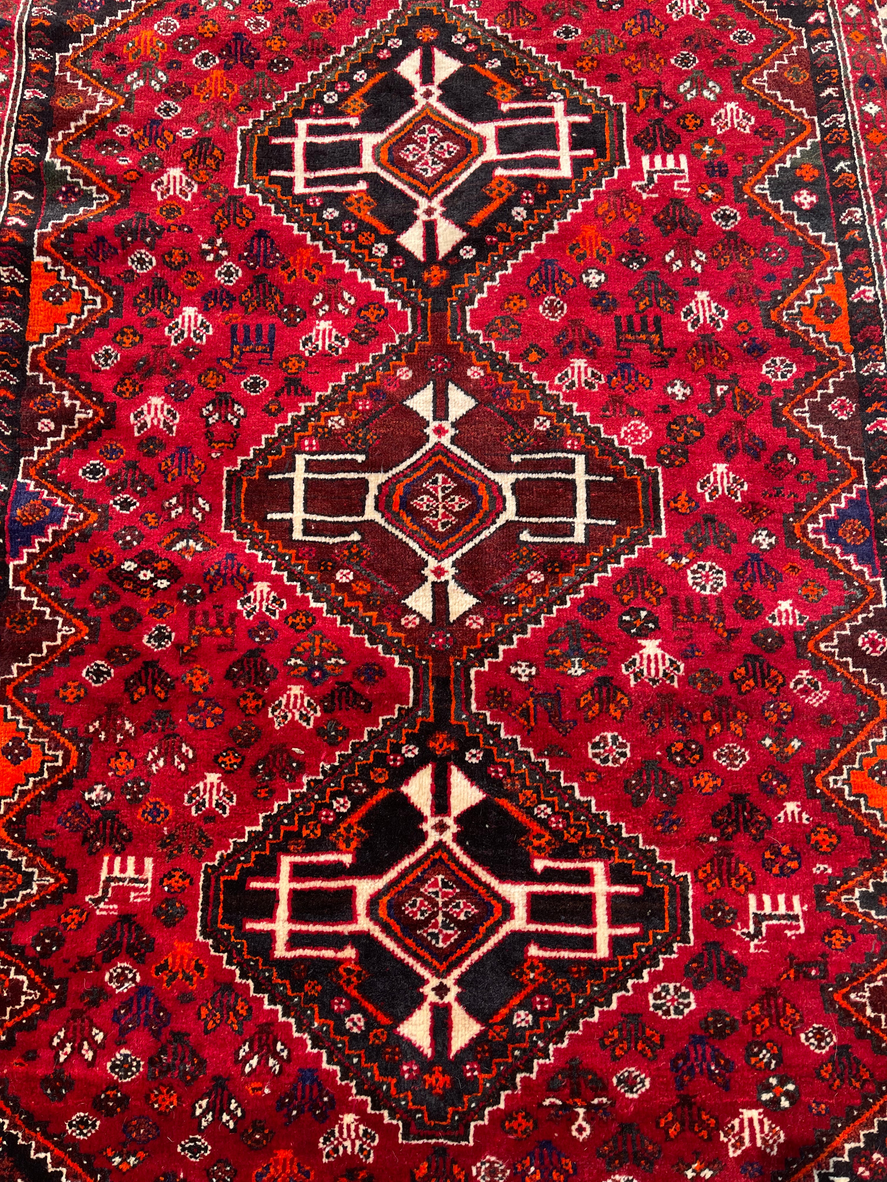 Red, Orange & Black Persian Rug