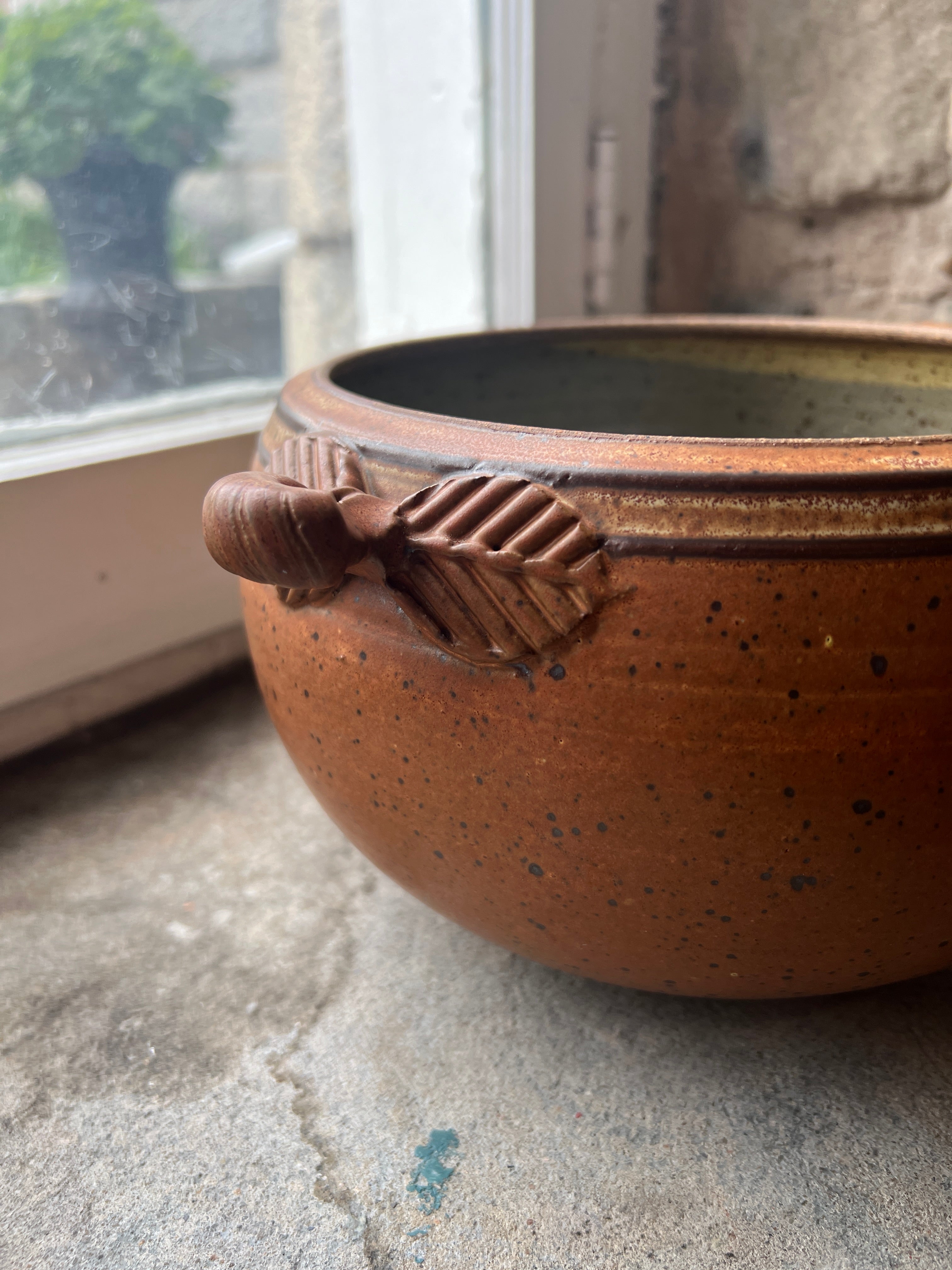 Speckled Stoneware Planter Bowl