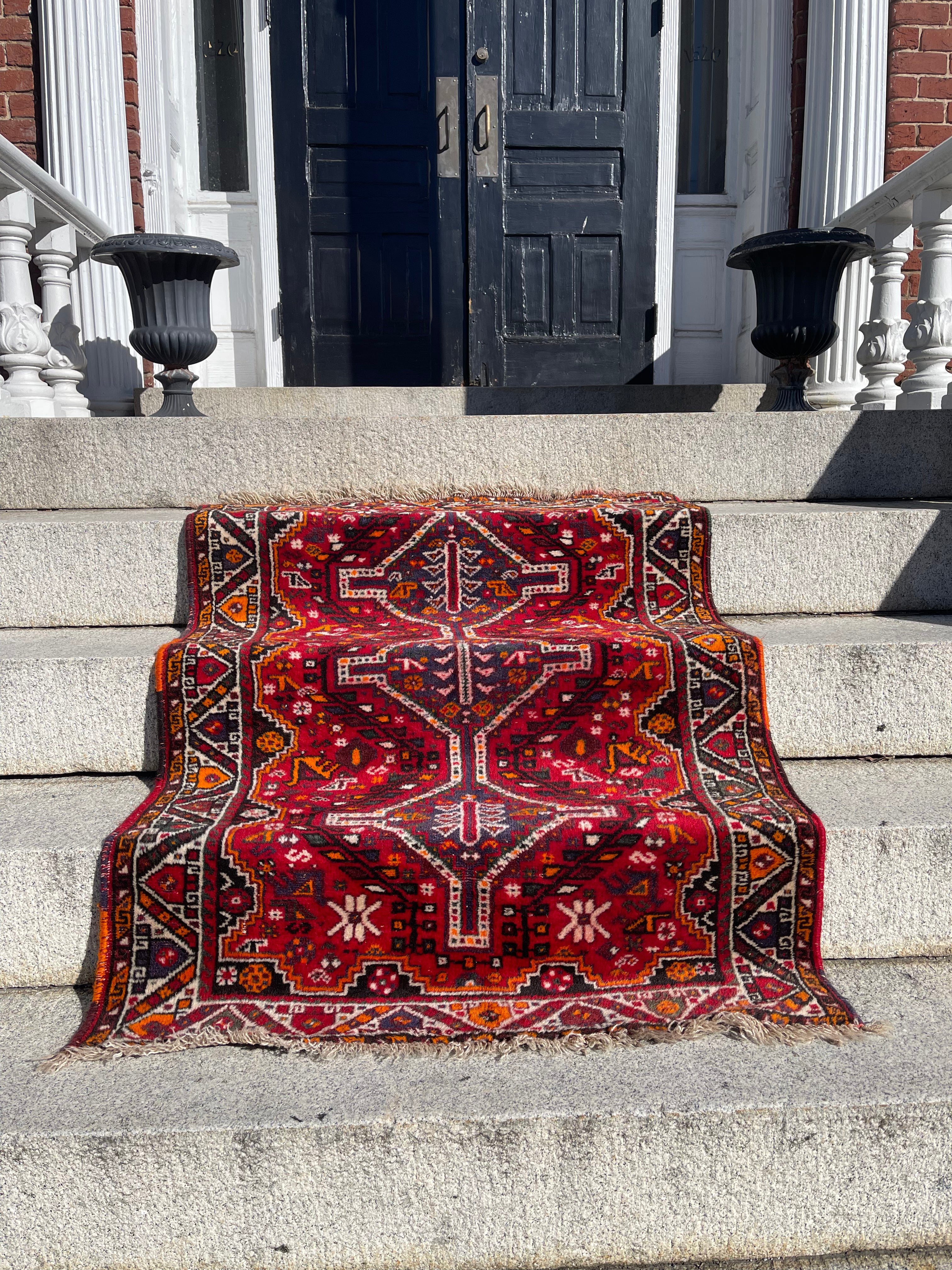 Bright Red Soft Persian Rug