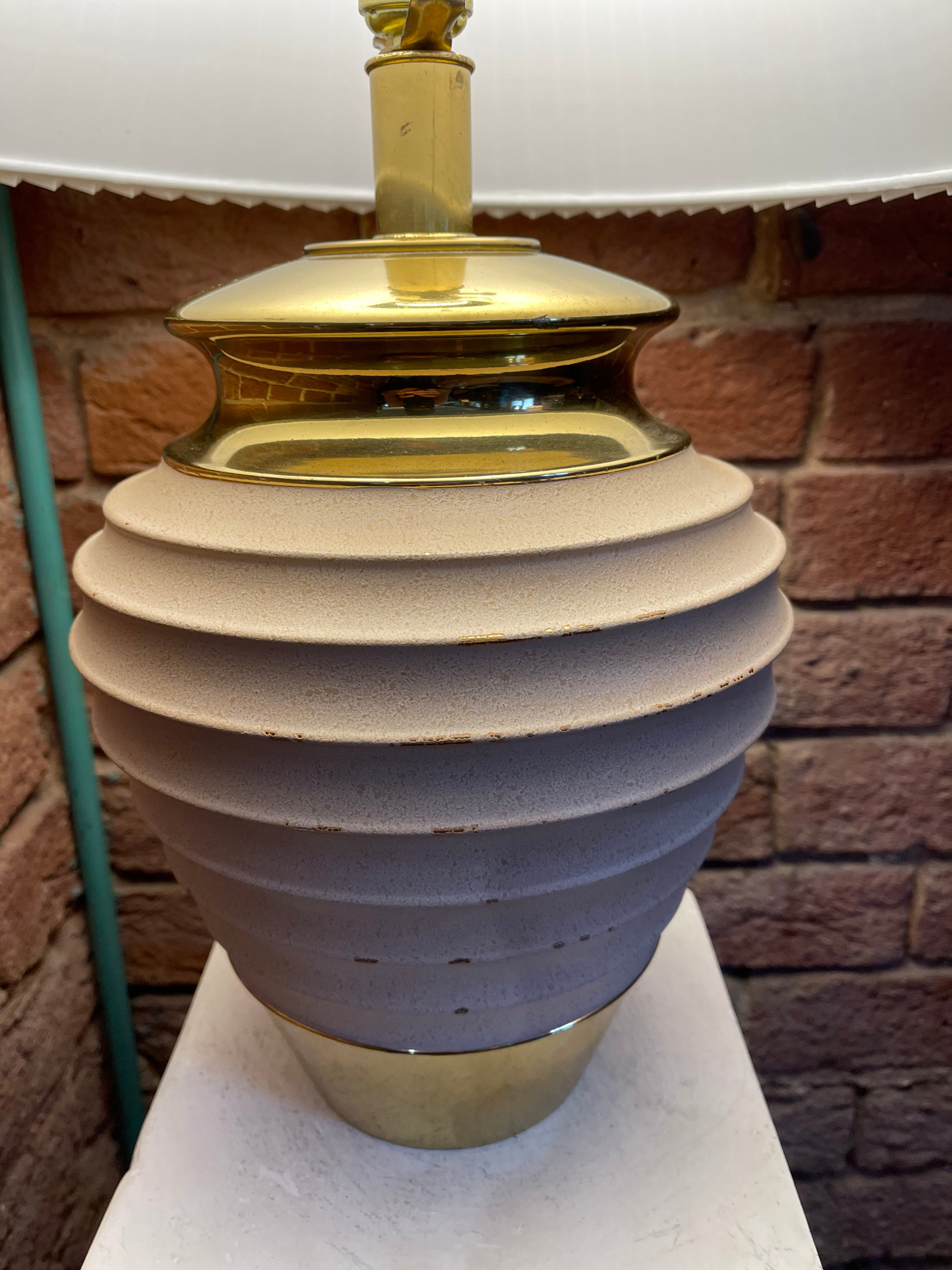 Plaster & Brass Lamp