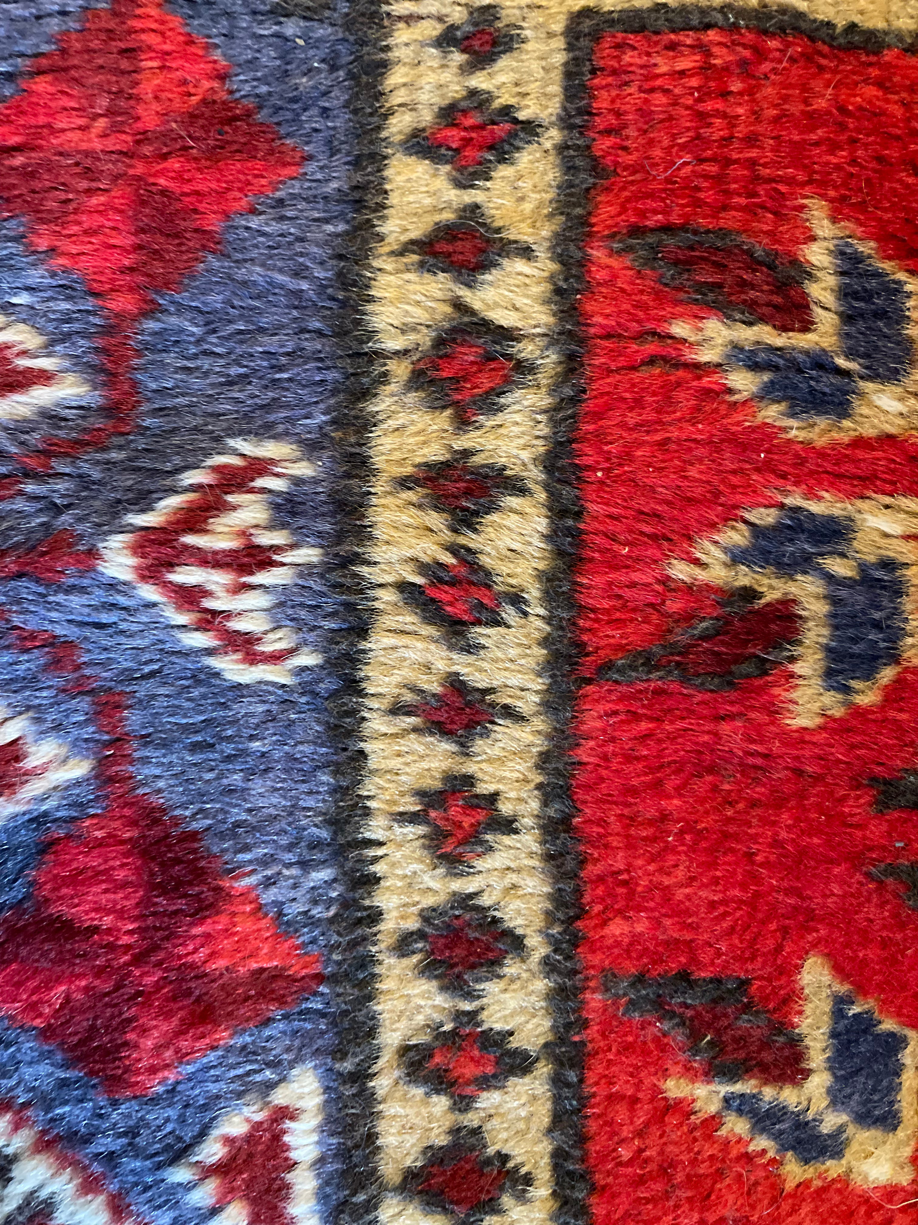 Red, Beige, & Blue Persian Rug