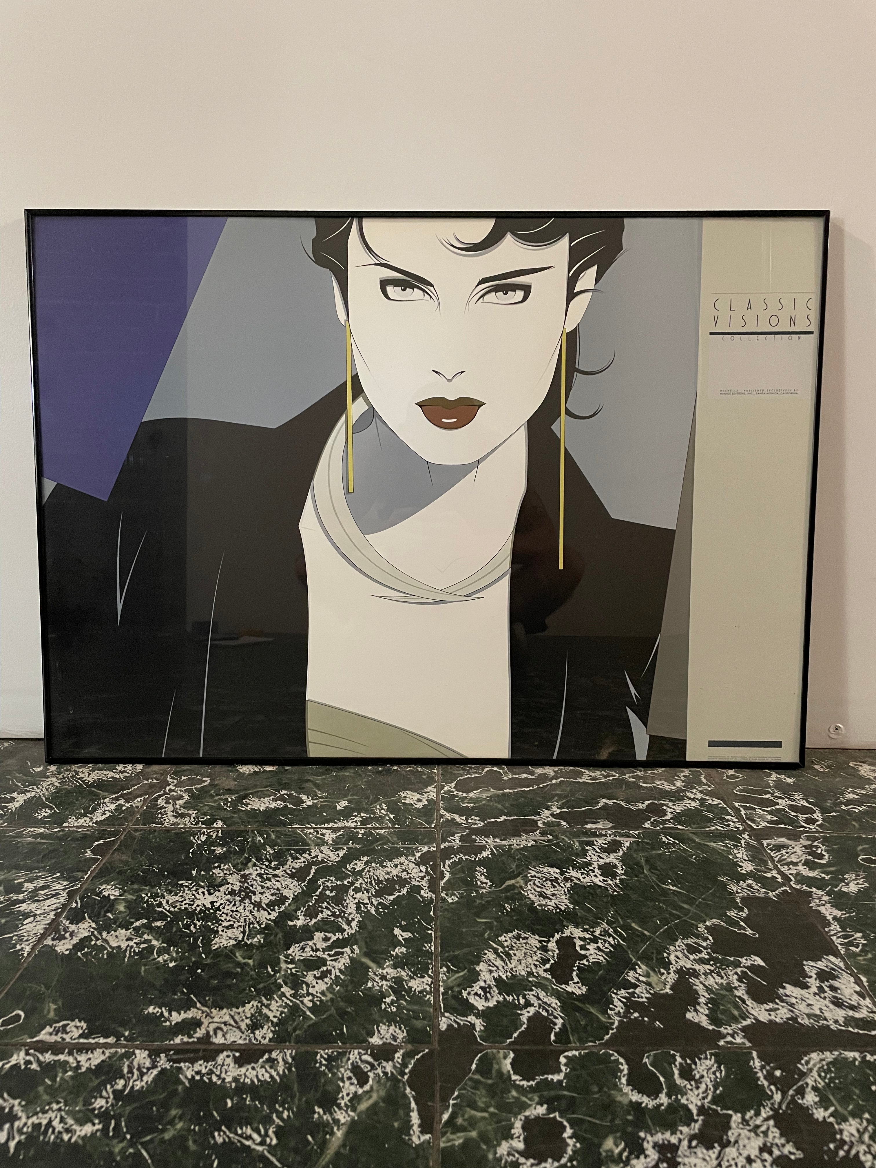 Patrick Nagel "Michelle" Solid Plate Lithograph 1982  #1